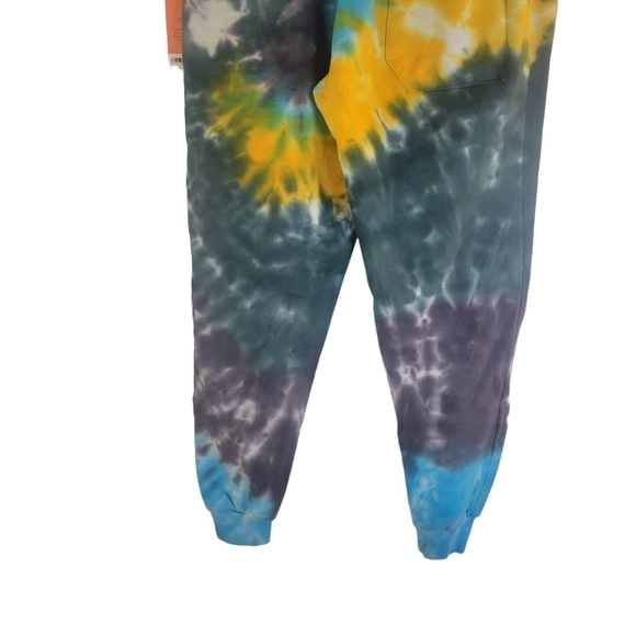 La' Detresse Acid Wash Limeade Tie Dye Sweatpants •M - Picture 10 of 15